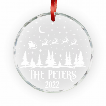 Family Christmas | Personalized Crystal Ornament